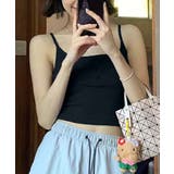 ブラック | フロントボタン付きキャミソール | aimoha