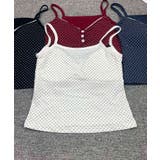 ドット柄ボタン付きキャミソール | aimoha | 詳細画像2