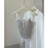 ストライプ＆レーストリムのキャミソール | aimoha  | 詳細画像21 