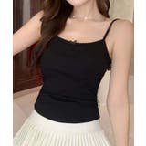 ブラック | さらりとしたシンプルキャミソール | aimoha 