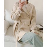 ライトベージュ | トレンチコート(ベルト付き) | aimoha