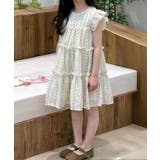 【aimoha-KIDS-】花柄ノースリーブワンピース | aimoha kids | 詳細画像1