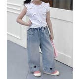 【aimoha-KIDS-】刺繍デニムパンツ | aimoha kids | 詳細画像6