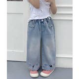 【aimoha-KIDS-】刺繍デニムパンツ | aimoha kids | 詳細画像2