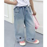 【aimoha-KIDS-】刺繍デニムパンツ | aimoha kids | 詳細画像4