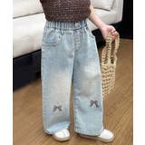 【aimoha-KIDS-】リボン刺繍デニムパンツ | aimoha kids | 詳細画像6