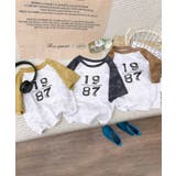 【aimoha-KIDS-】ナンバープリントTシャツ | aimoha kids | 詳細画像1