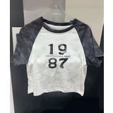 ダークグレー | 【aimoha-KIDS-】ナンバープリントTシャツ | aimoha kids