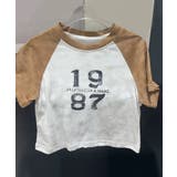 ブラウン | 【aimoha-KIDS-】ナンバープリントTシャツ | aimoha kids