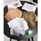【aimoha-KIDS-】グラデーションパッチポケット半袖シャツ | aimoha kids | 詳細画像1 