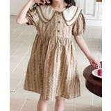 モカ | 【aimoha-KIDS-】花柄シャツワンピース | aimoha kids