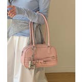 ピンク | PUレザーショルダーバッグ-チャーム付き- | aimoha