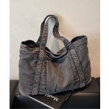 ブラック | ヴィンテージ風デニムトートバッグ | aimoha