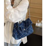 ネイビー | チェーンデニムショルダーバッグ | aimoha
