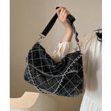 ブラック | チェーンデニムショルダーバッグ | aimoha