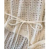 ウエストリボン付きメッシュニットトップス | aimoha  | 詳細画像4 