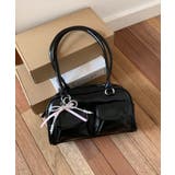 PUレザーリボンショルダーバッグ | aimoha  | 詳細画像3 