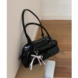 PUレザーリボンショルダーバッグ | aimoha  | 詳細画像4 