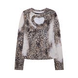 レオパード | 【HOOK】for girls レオパードハートカットトップス | HOOK