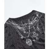 スカーフ付きチェーンプリントTシャツ | HOOK | 詳細画像8 