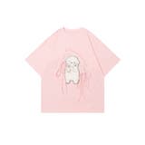 ピンク | 【HOOK】for girls もこもこアニマルリボンTシャツ | HOOK