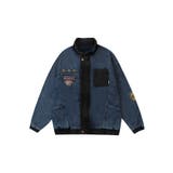 ネイビー | ワッペンデニムブルゾン | HOOK