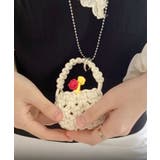 ホワイト | ミニかぎ編みハンドバッグ ネックレス ショルダーバッグ | HOOK
