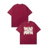 ワインレッド | HOOK -original- ヴィンテージ風ウォッシュプリントビッグTEE | HOOK