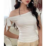 ワンショルダーショート丈Tシャツ Jasmine Grandiflorum | aimoha | 詳細画像4