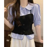 【Jasmine】レイヤードアシンメトリーチェックブラウス Jasmine Gr… | aimoha  | 詳細画像6 