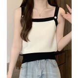 【Jasmine】バイカラーニットキャミソール Jasmine Grandifl… | aimoha  | 詳細画像2 