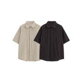 ストライプオープンカラーシャツ | aimoha men | 詳細画像1