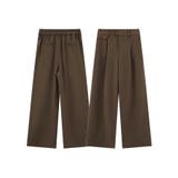 モカ | ワイドタックスラックスパンツ ワイドパンツ | aimoha men
