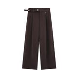 調節ベルト付きワイドタックスラックスパンツ ワイドパンツ | aimoha men | 詳細画像7