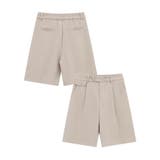 ライトベージュ | デコラティブボタンタックショートスラックスパンツ ハーフパンツ | aimoha men