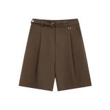 調節ベルト付きタックショートスラックスパンツ ハーフパンツ | aimoha men | 詳細画像5