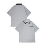 グレー | ステッチデザインポロシャツ | aimoha men