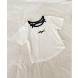 【aimoha-KIDS-】リボンネックリブTシャツ | aimoha kids | 詳細画像4