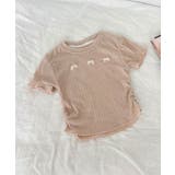 ピンク | 【aimoha-KIDS-】リボンポイントフリルTシャツ | aimoha kids