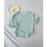 【aimoha-KIDS-】リボンポイントフリルTシャツ | aimoha kids | 詳細画像3