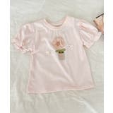 ピンク | 【aimoha-KIDS-】キッズ フラワー刺繍Tシャツ | aimoha kids