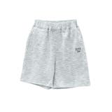 グレー | 【aimoha-KIDS-】シンプルロゴ入りコットンショートパンツ | aimoha kids