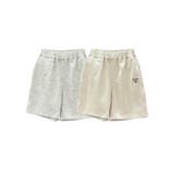 【aimoha-KIDS-】シンプルロゴ入りコットンショートパンツ | aimoha kids | 詳細画像3