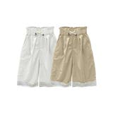 【aimoha-KIDS-】レースヘムコットンワイドパンツ | aimoha kids | 詳細画像1
