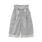 グレー | 【aimoha-KIDS-】レースヘムコットンワイドパンツ | aimoha kids