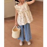 フラワープリントノースリーブトップス | aimoha kids | 詳細画像2 