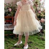 フラッタースリーブレースチュールワンピース | aimoha kids | 詳細画像3