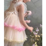 レインボーフリルチュールワンピース | aimoha kids | 詳細画像2
