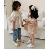 【aimoha-KIDS-】ダブルフリルカラーブラウス | aimoha kids | 詳細画像5