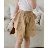 ベージュ | 【aimoha-KIDS-】リボン付きフリルショートパンツ | aimoha kids